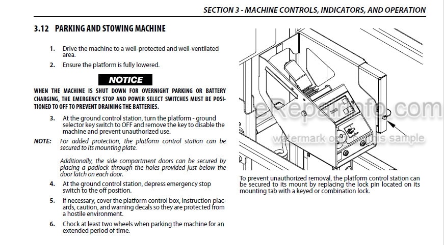 Photo 1 - JLG ES1330L ES1530L Operation And Safety Manual Scissor Lift