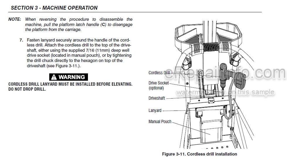 Photo 3 - JLG FS60 FS80 Operation Safety Service Maintenance Manual Liftpod