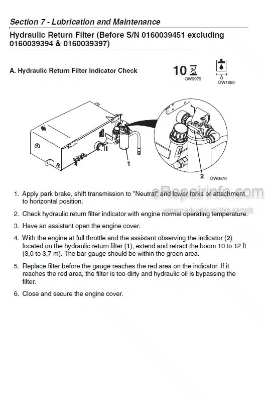 Photo 3 - JLG G10-55A G12-55A Operation And Safety Manual Telehandler SN1