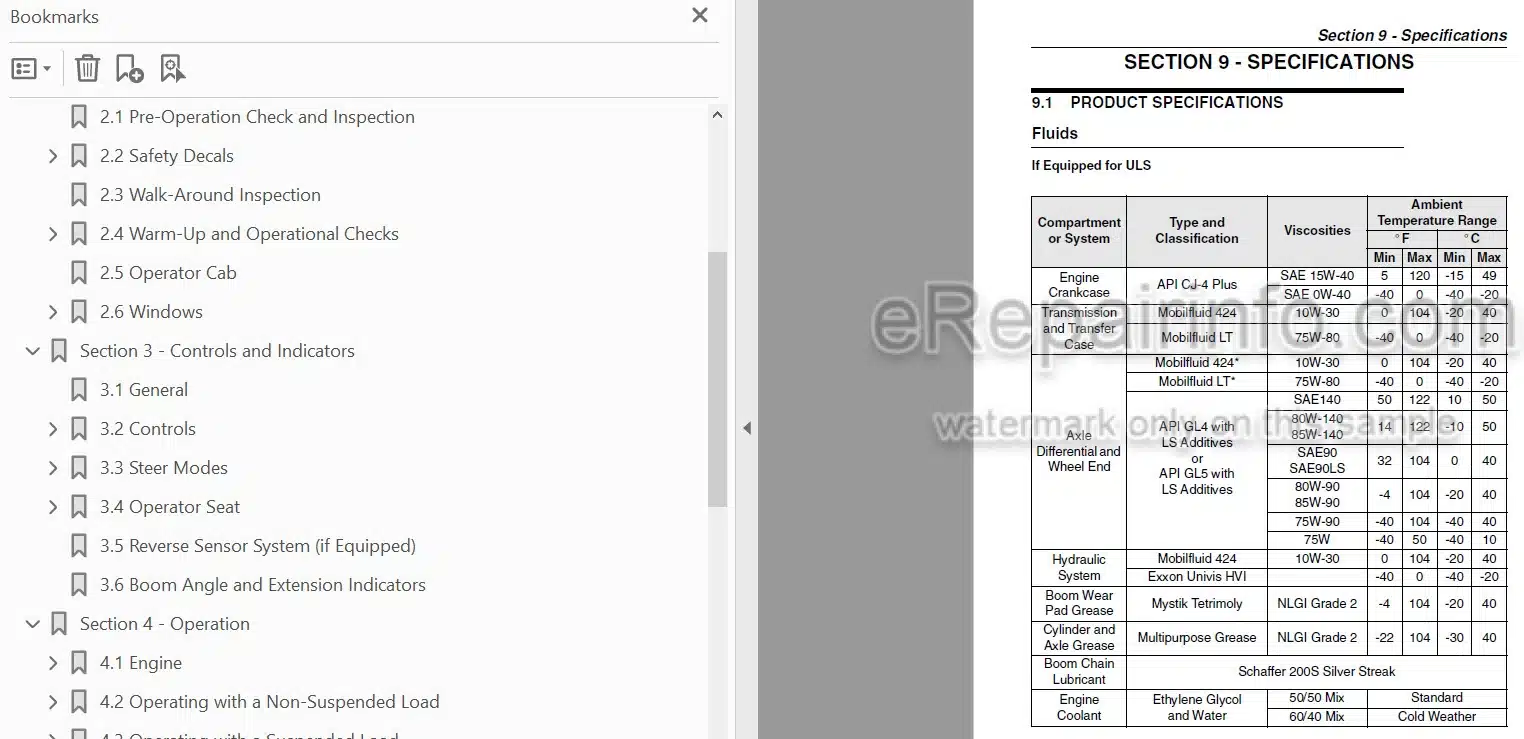 Photo 3 - JLG G10-55A G12-55A Operation And Safety Manual Telehandler SN2