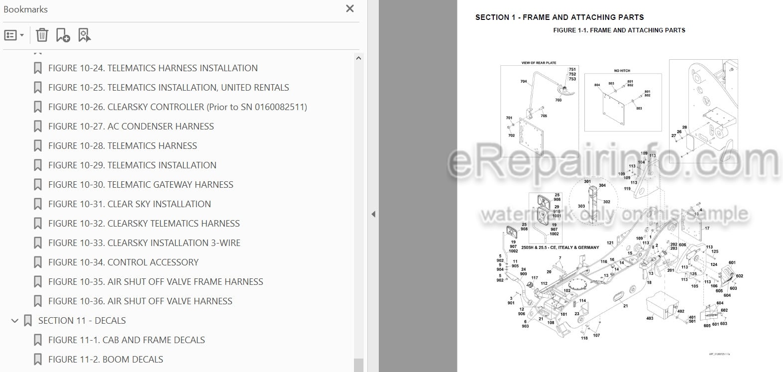 Photo 3 - JLG G5-18A 2505H Agrovector 25.5 Illustrated Parts Manual Telehandler 31200725