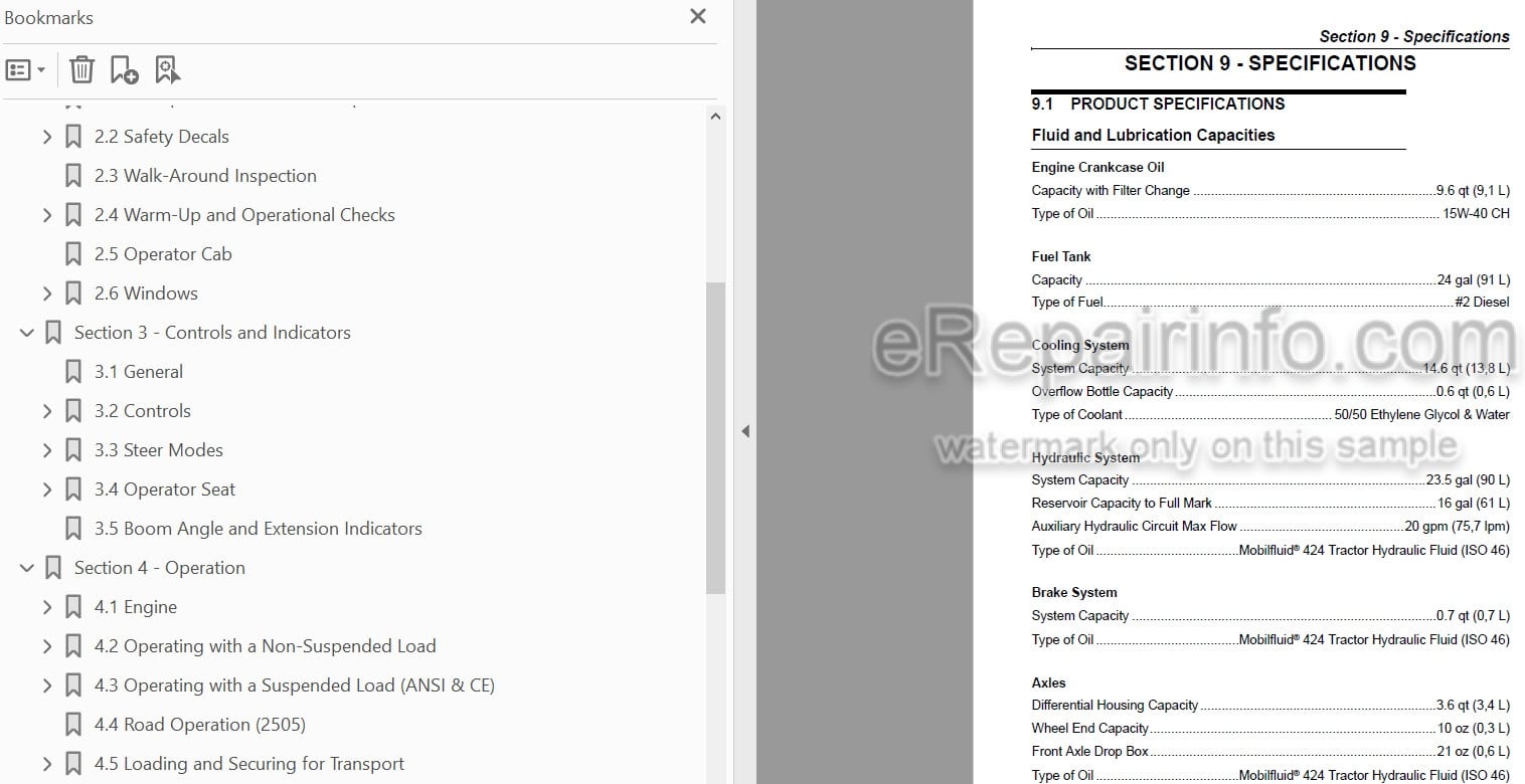 Photo 3 - JLG G5-18A 2505 Operation And Safety Manual Telehandler