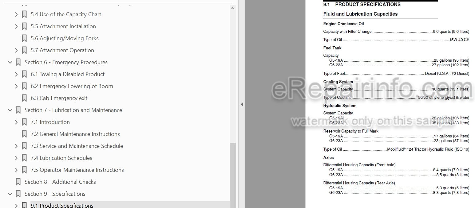 Photo 4 - JLG G5-19A G6-23A Operation And Safety Manual Telehandler 31200192