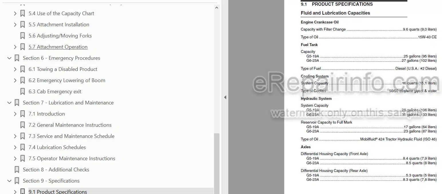 Photo 4 - JLG G5-19A G6-23A Operation And Safety Manual Telehandler 31200192