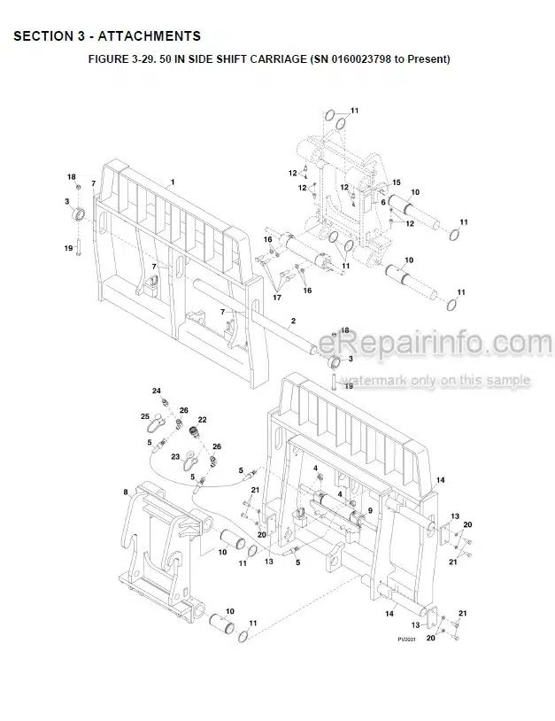 Photo 6 - JLG Skytrak 8042 10042 10054 PVC1911 2005 Illustrated Parts Manual Telehandler 31211390