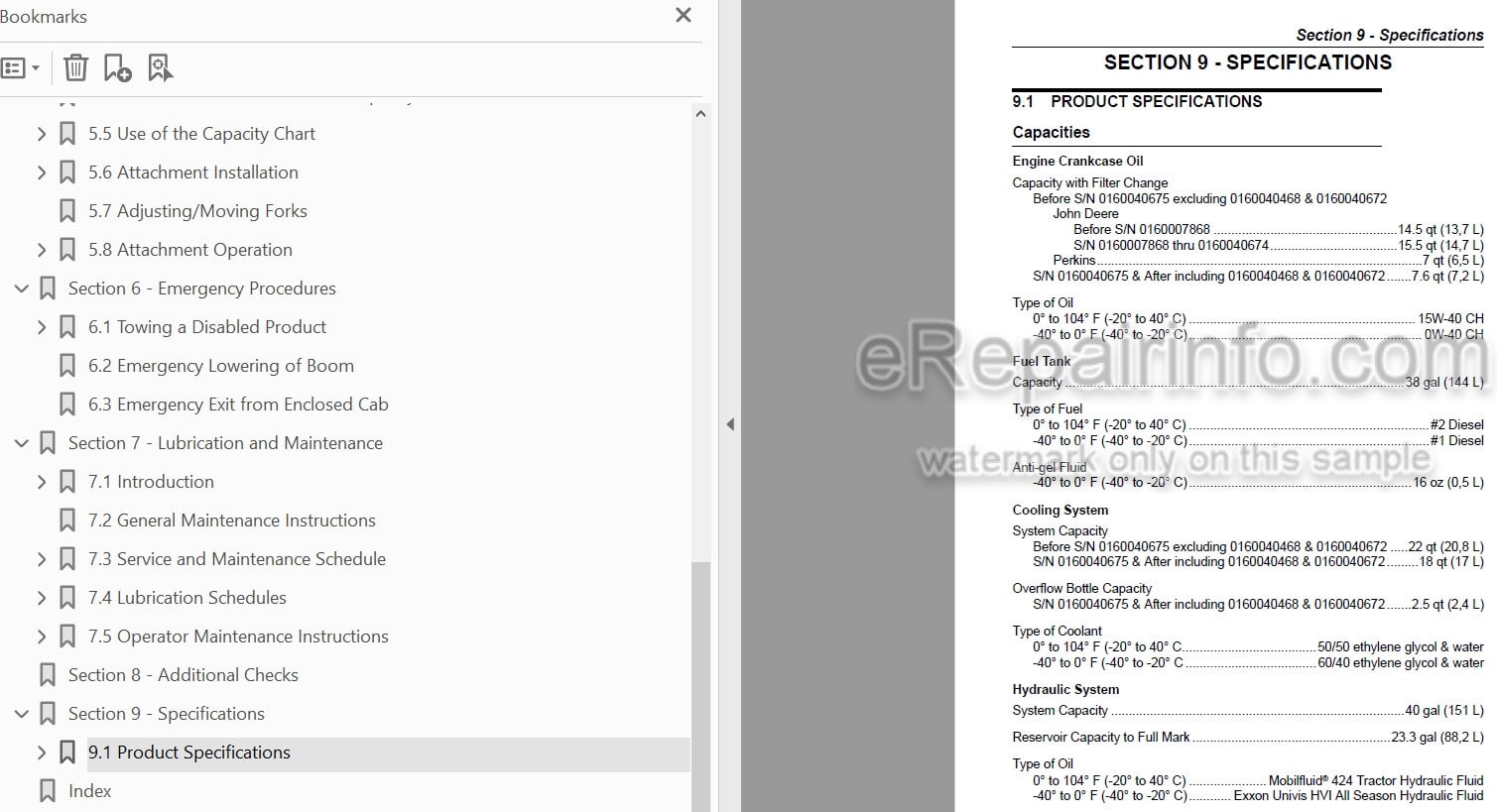 Photo 3 - JLG G9-43A G10-43A Operation And Safety Manual Telehandler