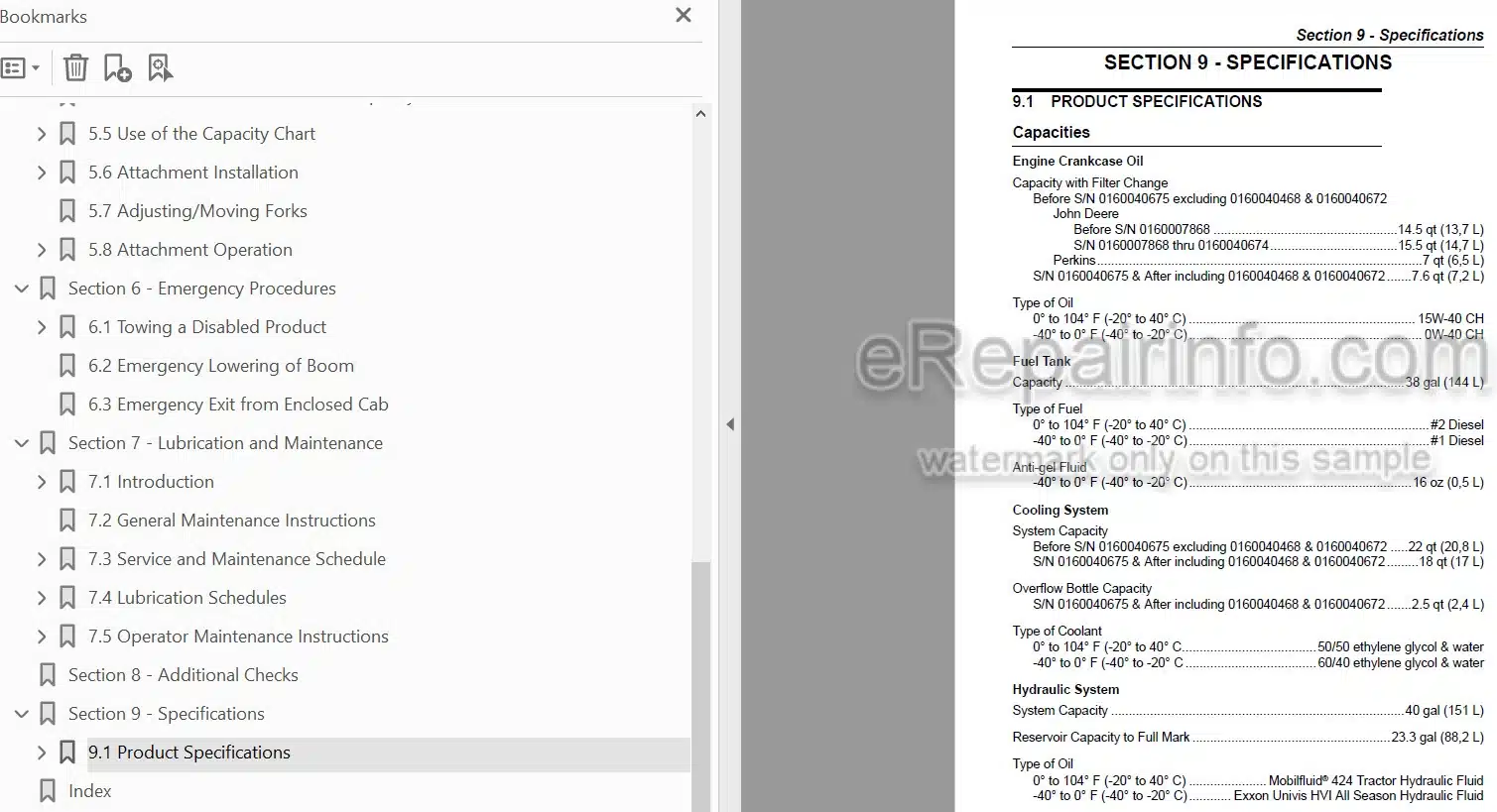 Photo 3 - JLG G9-43A G10-43A Operation And Safety Manual Telehandler