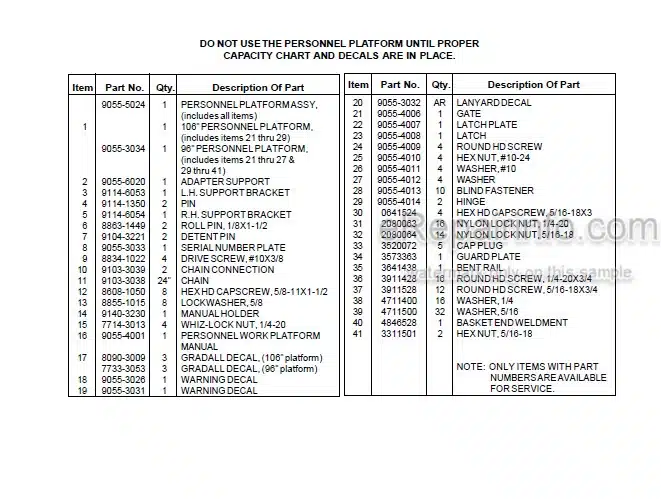 Photo 4 - JLG Gradall 522D 524D Lo Pro Illustrated Parts Manual Telehandler 9148-4013