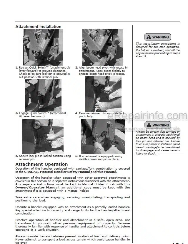 Photo 1 - JLG Gradall G6-42A Owner Operator Manual Telehandler 9147-4003