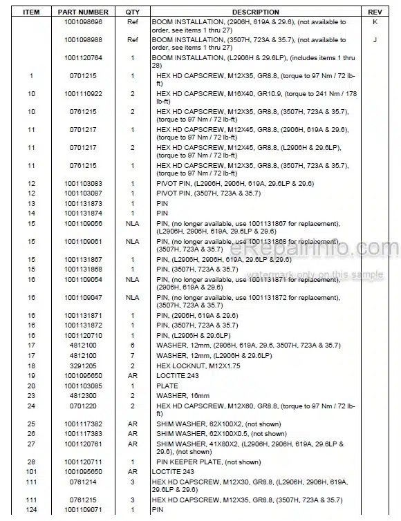 Photo 4 - JLG L2906H To Agrovector 35.7 Illustrated Parts Manual Telehandler 31200566