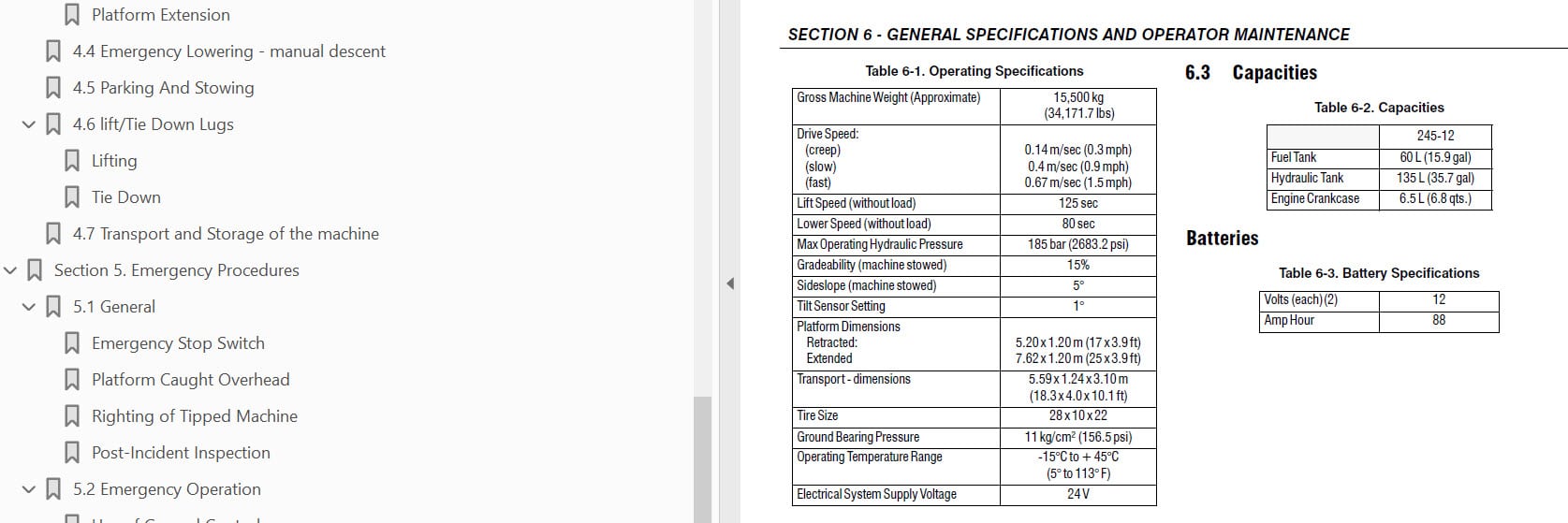 Photo 3 - JLG Liftlux 245-12D Operation And Safety Manual Scissor Lift
