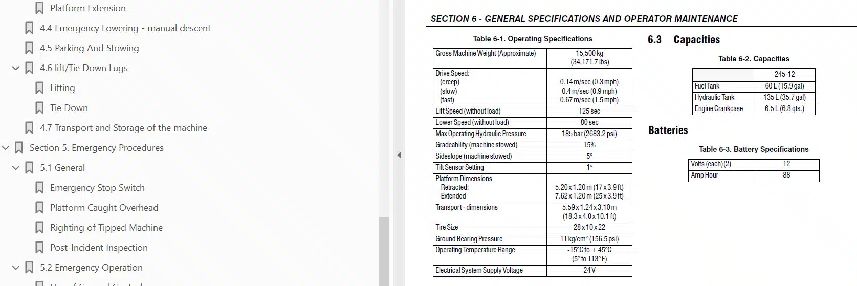 Photo 3 - JLG Liftlux 245-12D Operation And Safety Manual Scissor Lift