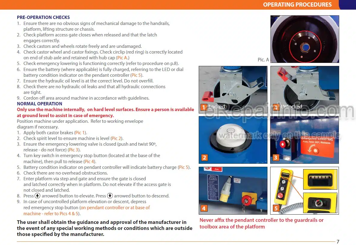 Photo 6 - JLG Ecolift X Operating And Maintenance Manual Power Tower