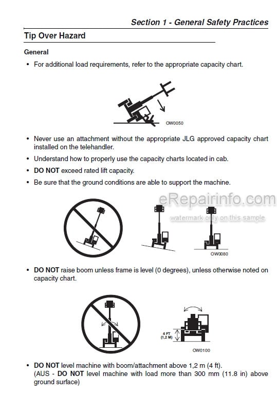 Photo 4 - JLG Operation And Safety Manual Suspended Load Supplement For 3509 To 4017 Telehandler 31200487