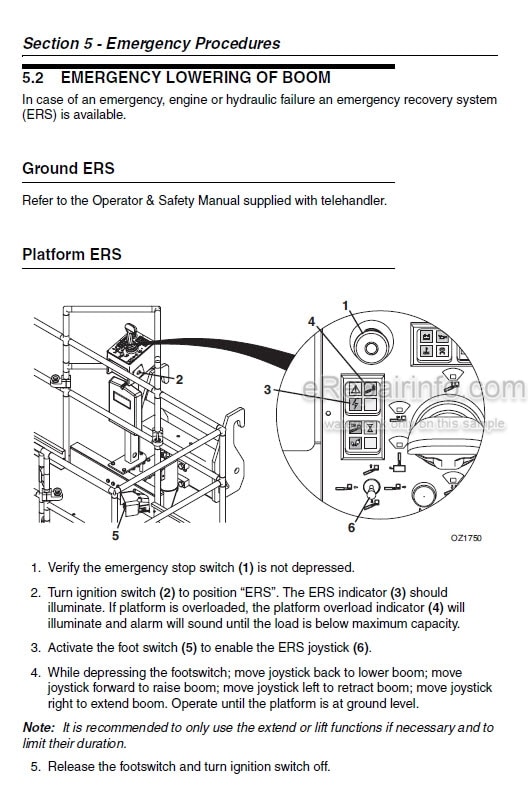 Photo 4 - JLG Operator And Safety Manual Platform For Telehandler Models 3513 4013 4017