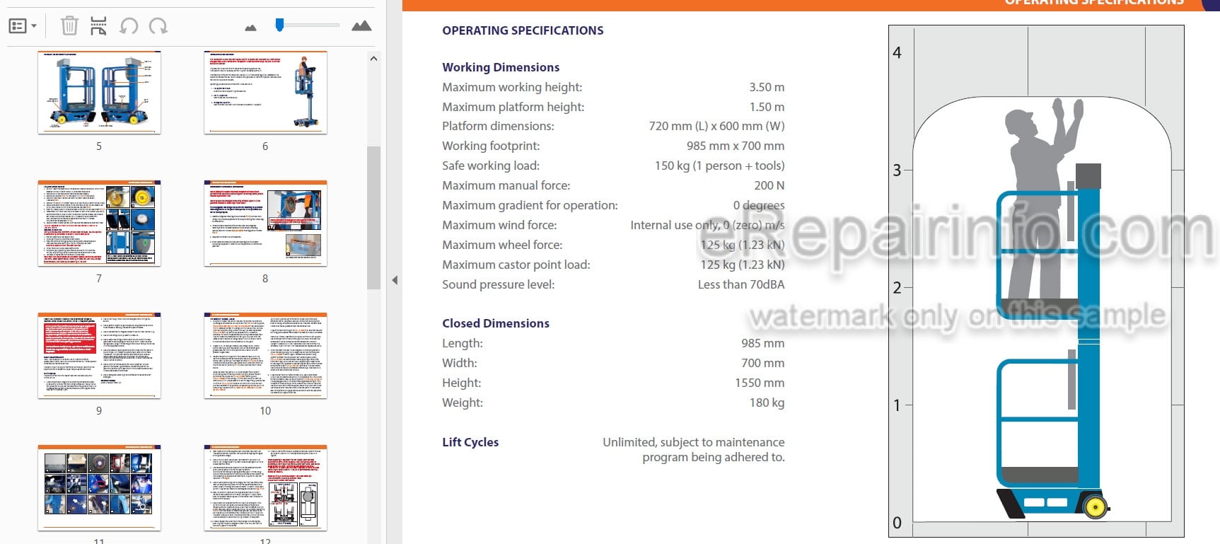 Photo 3 - JLG Pecolift Operating And Maintenance Manual Power Tower