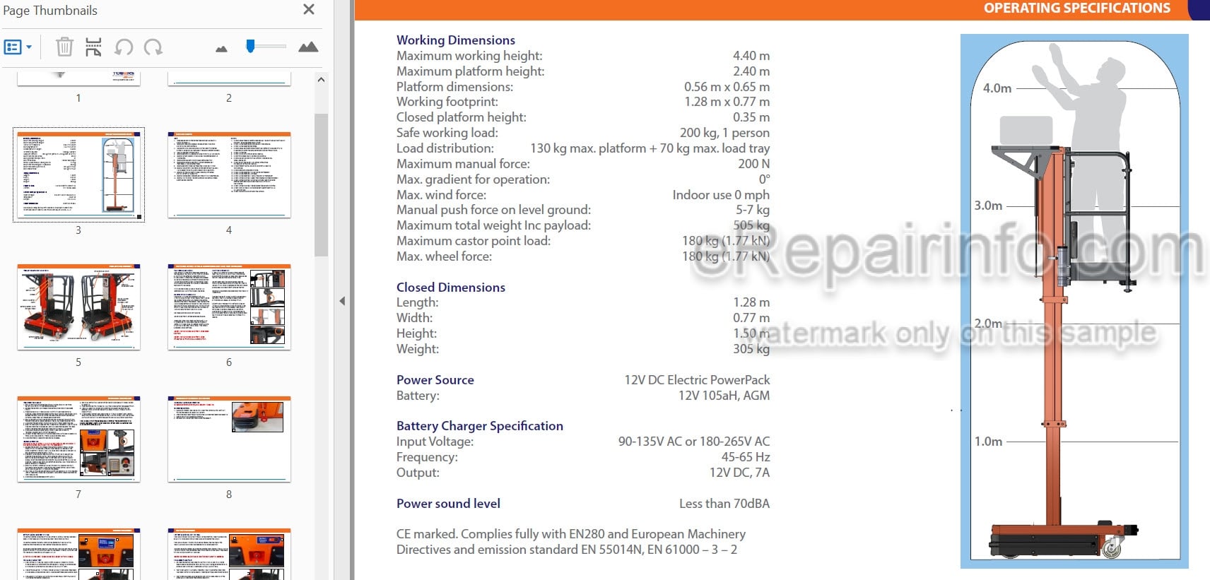 Photo 4 - JLG Power Picker Operating And Maintenance Manual Power Tower