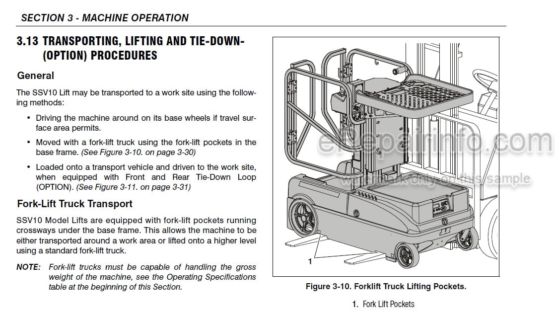 Photo 4 - JLG SSV10 Operation And Safety Manual Vertical Mast