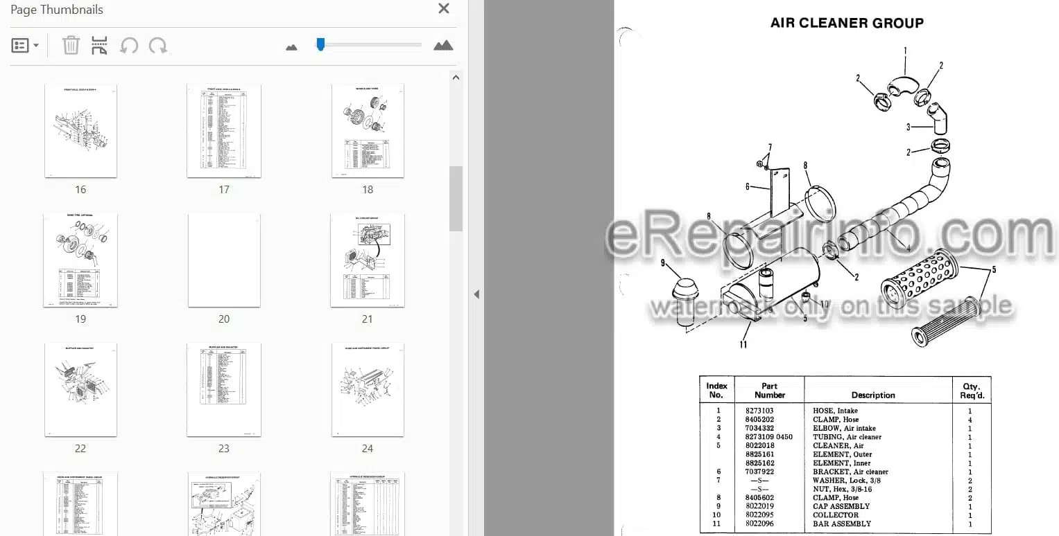 Photo 3 - JLG Skytrak 5030 6034 Illustrated Parts Manual Telehandler 8990041-001