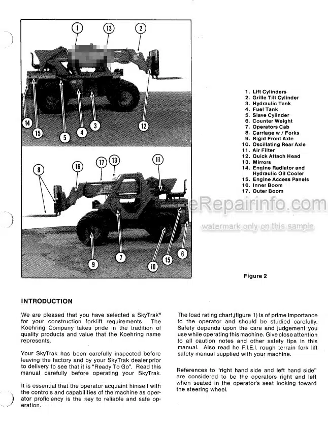 Photo 7 - JLG Skytrak 522 Operators And Safety Manual Telehandler 8990115