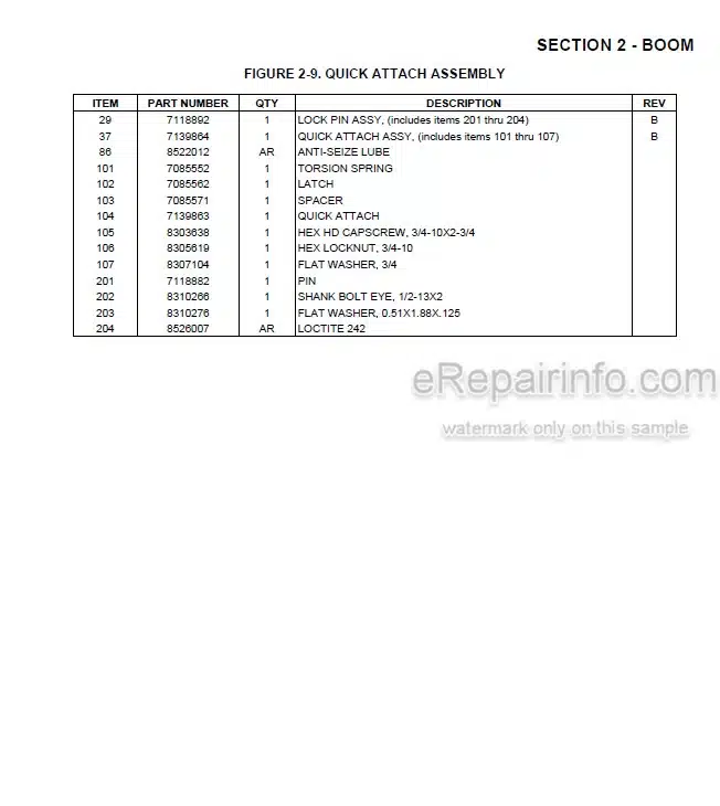 Photo 4 - JLG Skytrak 6036 6042 Illustrated Parts Manual Telehandler 31200731 SN1