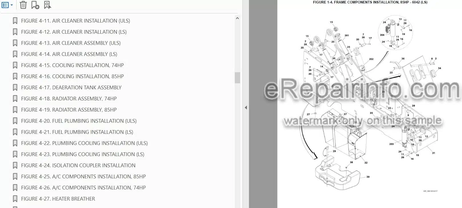 Photo 3 - JLG Skytrak 6036 6042 PVC1911 Illustrated Parts Manual Telehandler 31211389