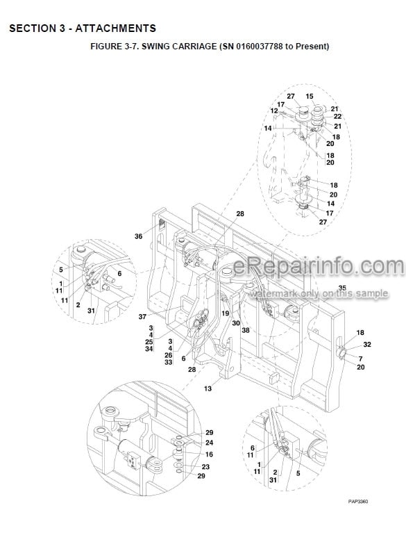 Photo 4 - JLG Skytrak 6036 Illustrated Parts Manual Telehandler 8990417 SN2