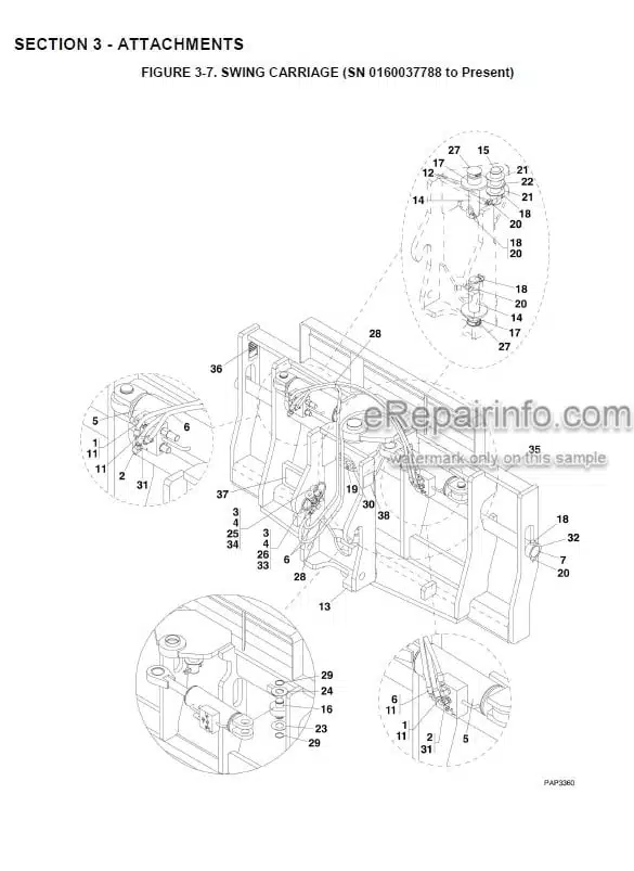 Photo 12 - JLG Skytrak 6036 Illustrated Parts Manual Telehandler 8990417 SN2