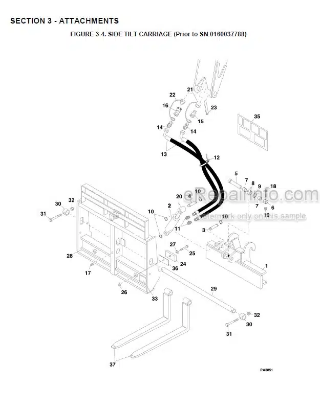 Photo 5 - JLG Skytrak 8042 10042 10054 Illustrated Parts Manual Telehandler 8990395 SN1