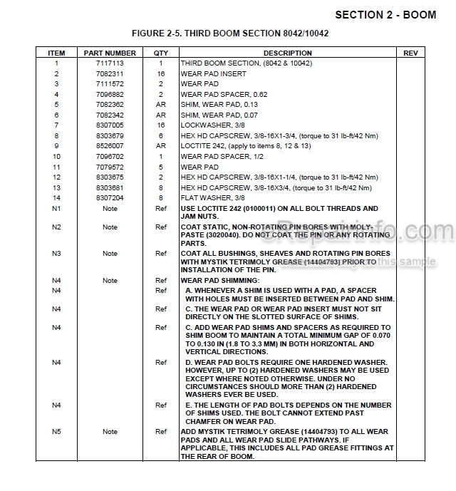 Photo 3 - JLG Skytrak 8042 10042 10054 Illustrated Parts Manual Telehandler 31200732 SN2