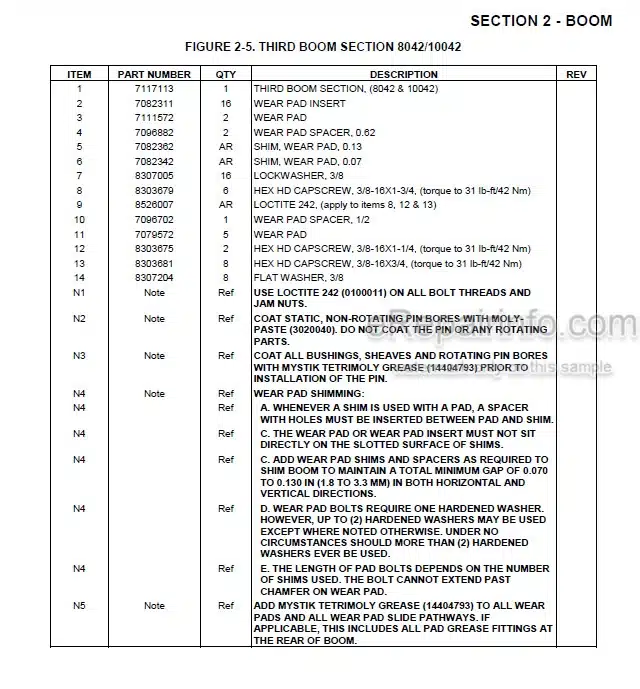 Photo 3 - JLG Skytrak 8042 10042 10054 Illustrated Parts Manual Telehandler 31200732 SN2