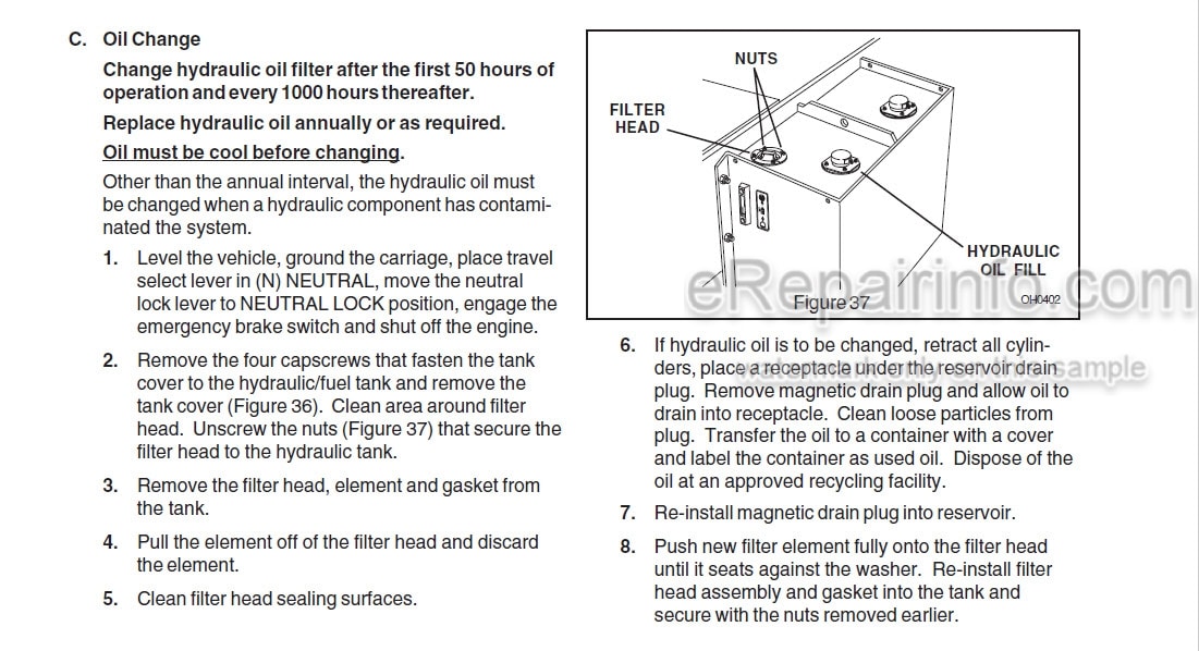 Photo 4 - JLG Skytrak 8042 Operators And Safety Manual Telehandler 8990360C SN1