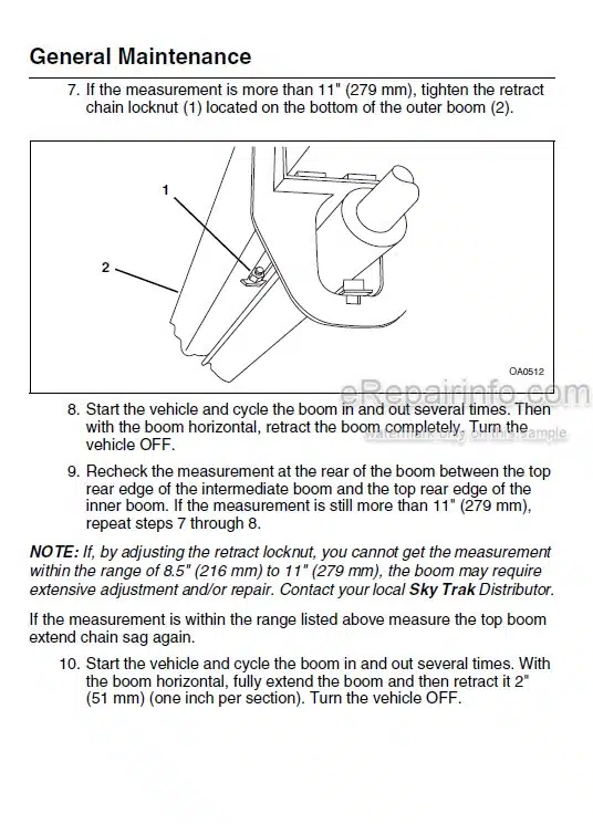 Photo 9 - JLG Skytrak 8042 Owners Operators Manual Telehandler 8990500 SN2
