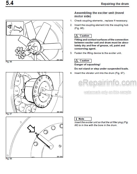 Photo 3 - Bomag BW216DH-3 To BW225PD-3 Instructions For Repair Single Drum Roller 00891246