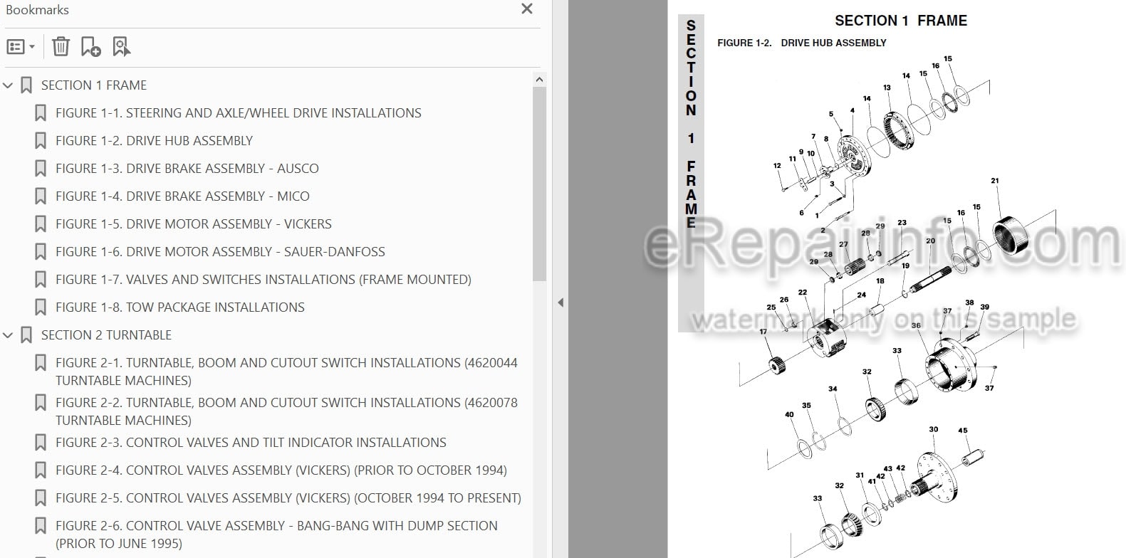 Photo 3 - JLG 100HX 110HX 100HX-10 Illustrated Parts Manual Boom Lift 3120801