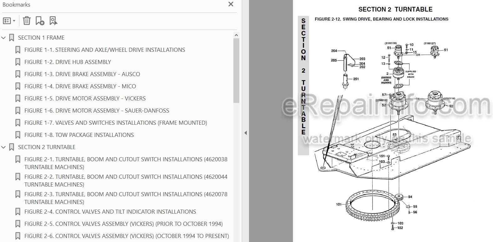 Photo 3 - JLG 100HX 110HX 110HXER 100HX-6 Illustrated Parts Manual Boom Lift 3120637