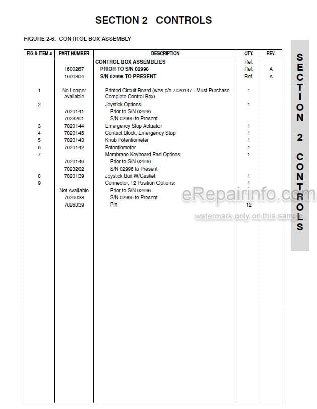 Photo 5 - JLG 10VP 15VP 20VP Illustrated Parts Manual Vertical Mast