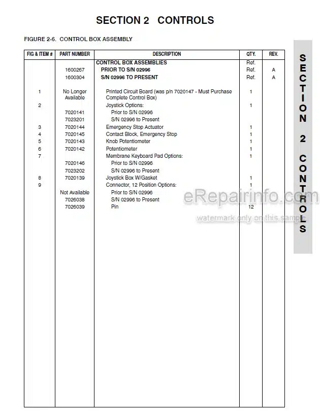Photo 5 - JLG 10VP 15VP 20VP Illustrated Parts Manual Vertical Mast