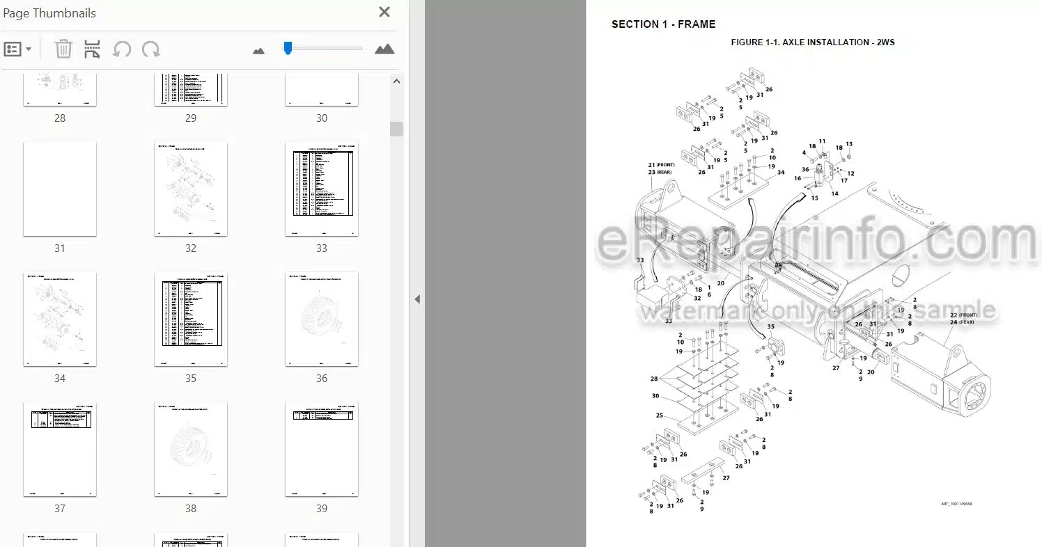 Photo 3 - JLG 1100SJ PVC2001 2007 Illustrated Parts Manual Boom Lift 31215053