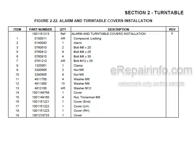 Photo 5 - JLG 1100SJ PVC2001 Illustrated Parts Manual Boom Lift 31215053