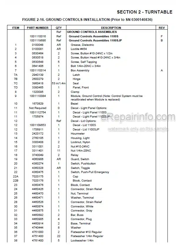 Photo 5 - JLG 1100S 1100SJP Illustrated Parts Manual Boom Lift 3121257