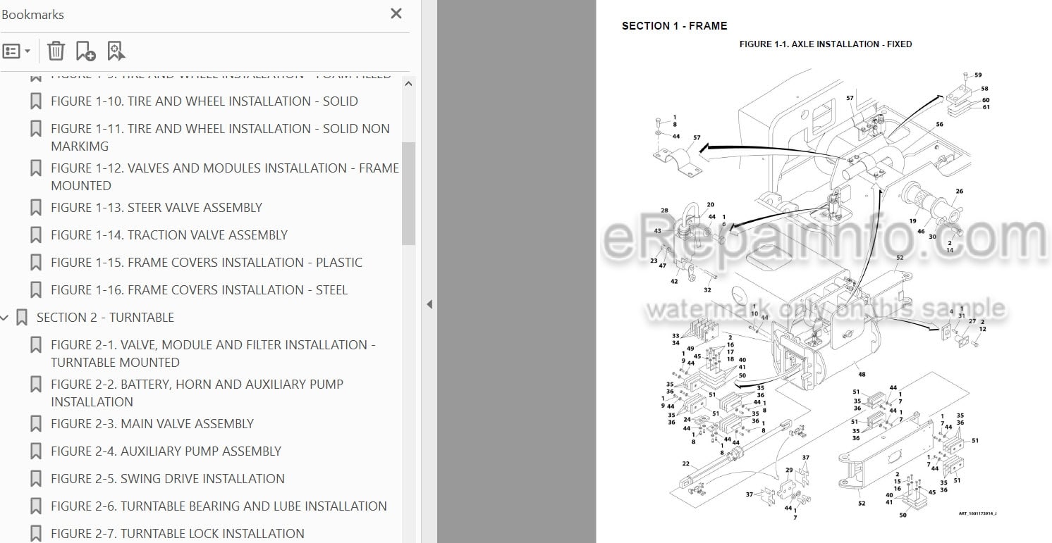 Photo 3 - JLG 1500SJ PVC2001 2007 Illustrated Parts Manual Boom Lift 31215065