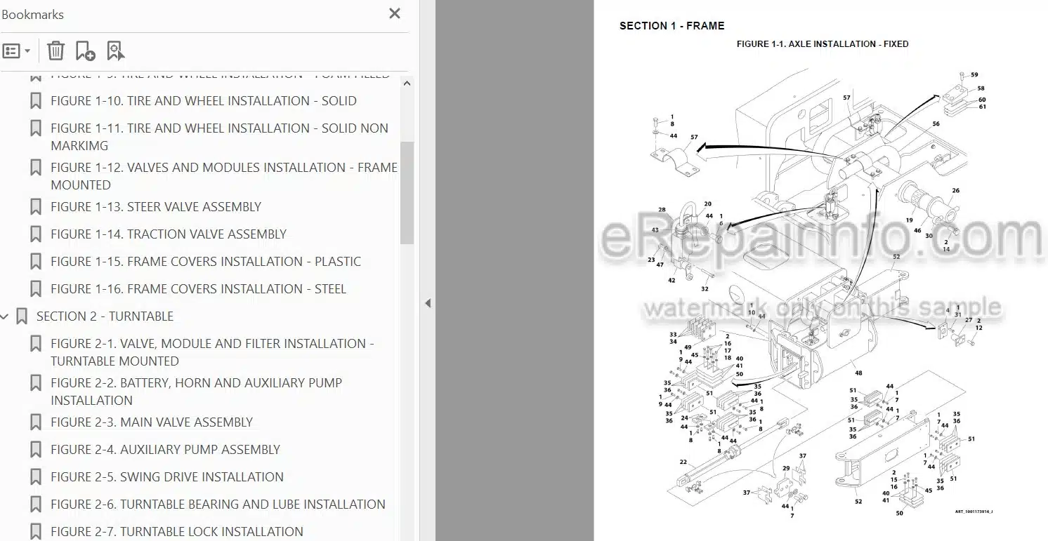 Photo 3 - JLG 1500SJ PVC2001 2007 Illustrated Parts Manual Boom Lift 31215065