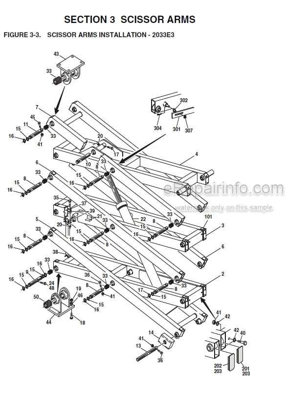 Photo 2 - JLG 1532E3 1932E3 2033E3 2046E3 2646E3 2658E3 Illustrated Parts Manual Scissor Lift 3121846 With SN