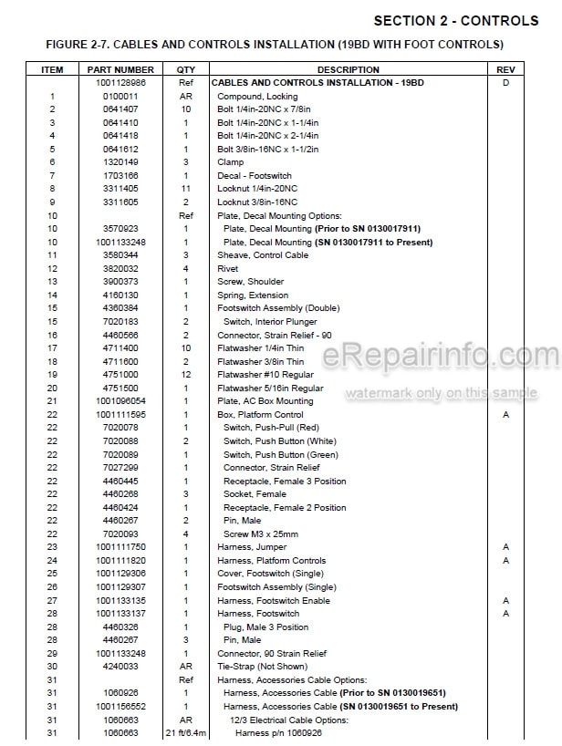 Photo 5 - JLG 15BD 19BD Illustrated Parts Manual Vertical Mast 3121155