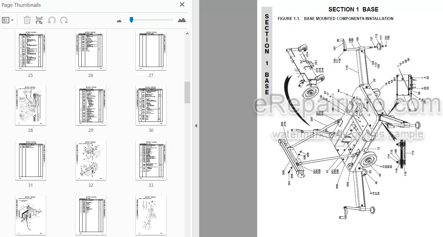 Photo 3 - JLG 20EL 25EL 30EL 36EL 41EL Illustrated Parts Manual Vertical Mast 3120783