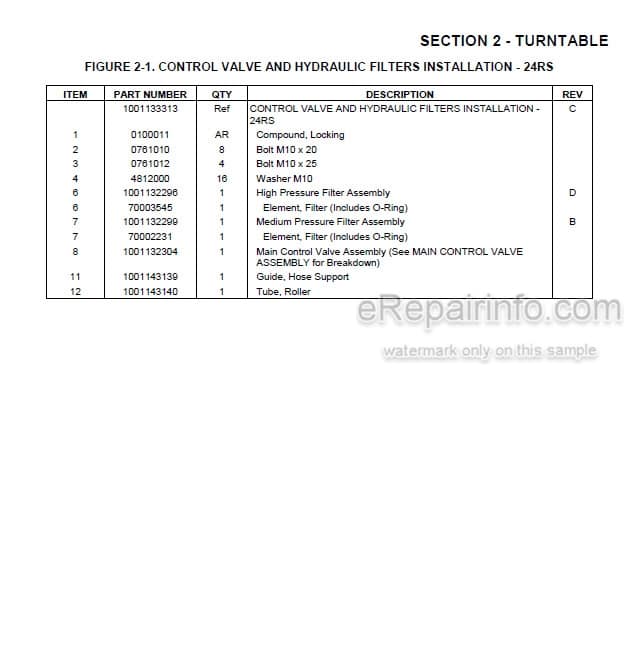 Photo 4 - JLG 24RS 24RSJ Illustrated Parts Manual Boom Lift 3121288