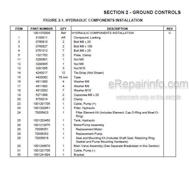 Photo 4 - JLG 2632R Illustrated Parts Manual Scissor Lift 3121751
