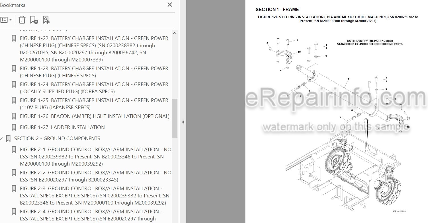 Photo 3 - JLG 2646ES 3246ES Illustrated Parts Manual Scissor Lift 3121683 SN1