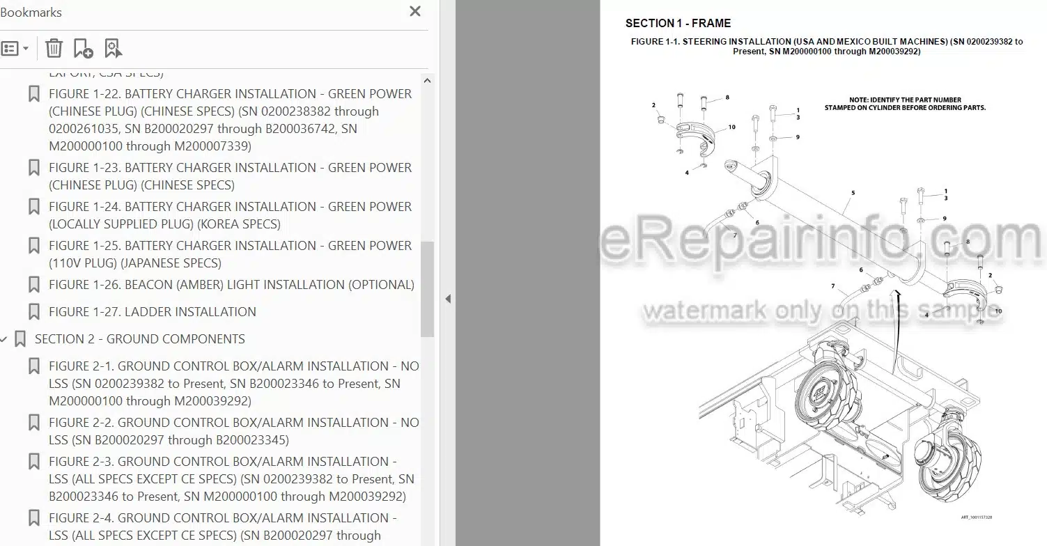 Photo 3 - JLG 2646ES 3246ES Illustrated Parts Manual Scissor Lift 3121683 SN1